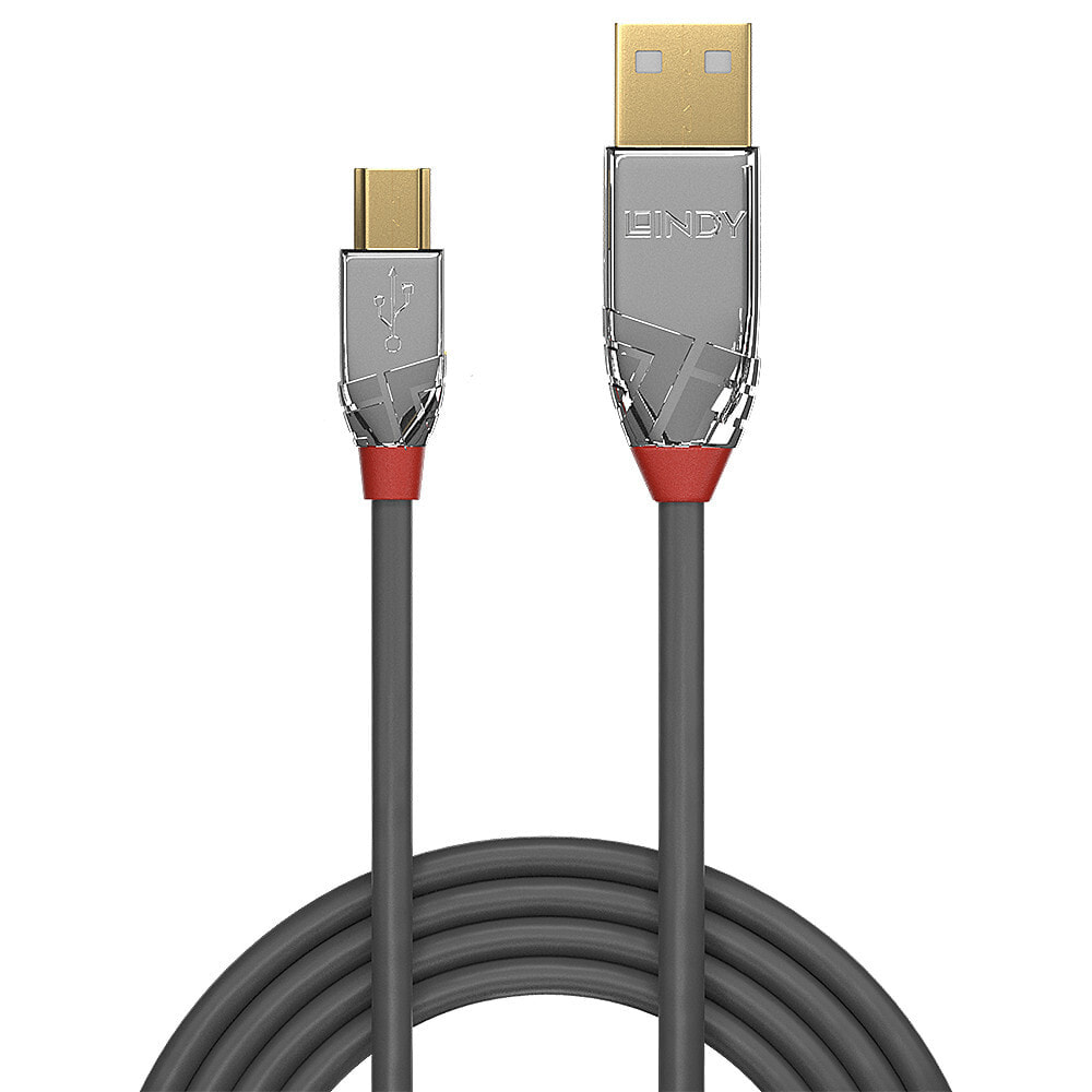 Lindy 36630 USB кабель 0,5 m 2.0 USB A Mini-USB B Серый