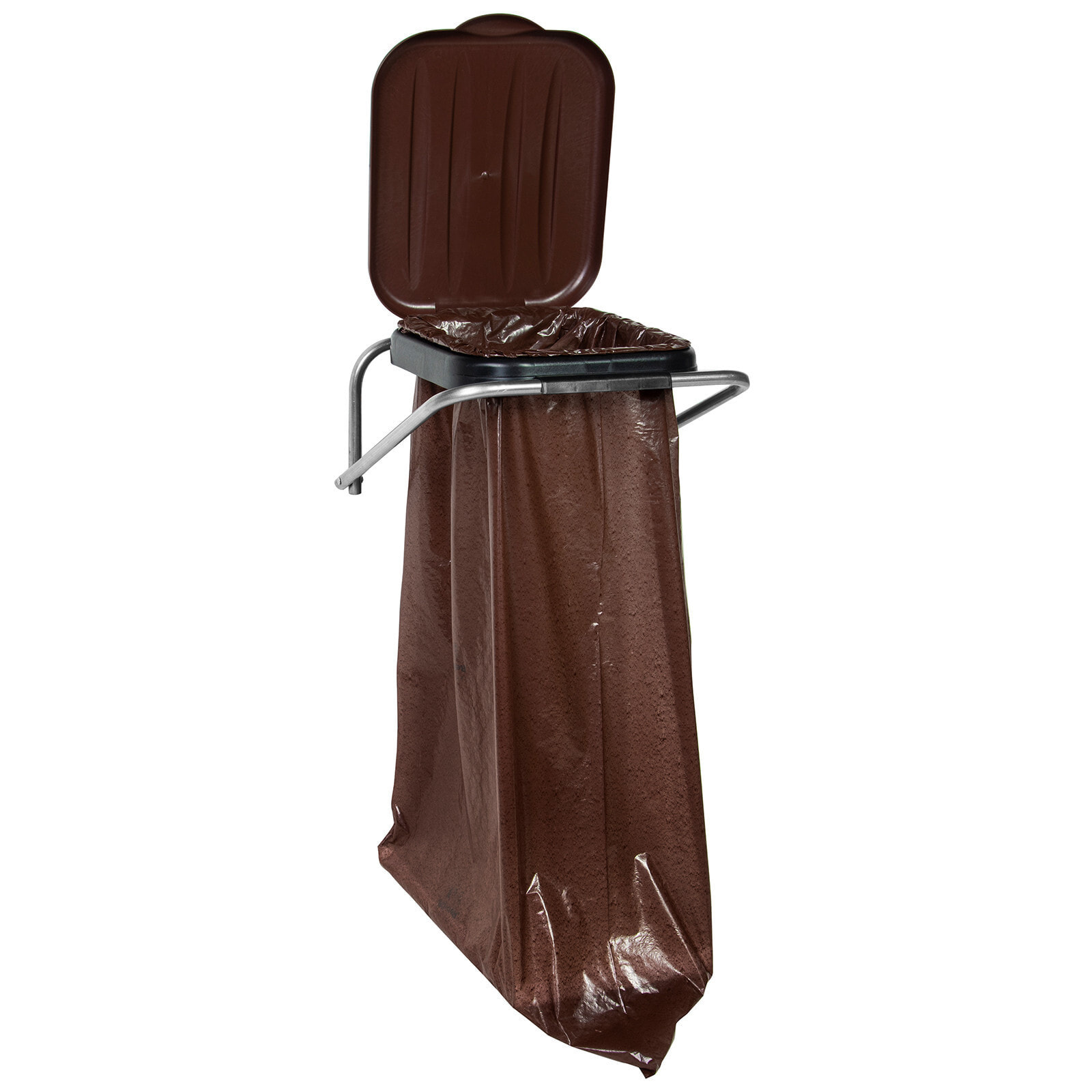 Brown wall mount for waste segregation - 120L bags