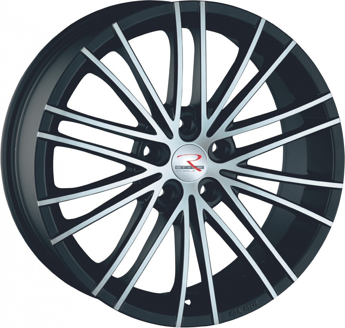 Колесный диск литой R-Style Wheels SR11 black matt front polished 5.5x14 ET24 - LK4/108 ML65.1