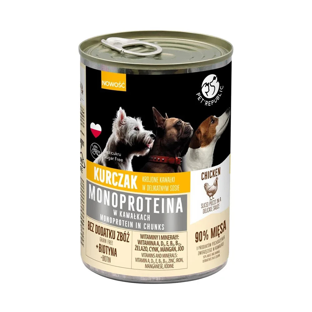 PET REPUBLIC Monoprotein chicken wet dog food 400g