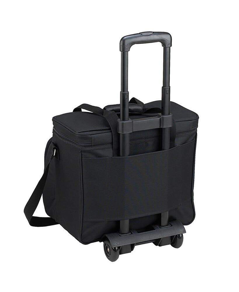 Equipped Picnic Cooler with Service for 4 on Wheels