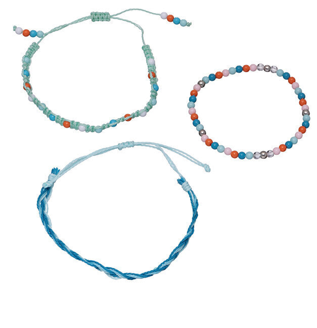 Браслет Troli Set of bracelets for children green/blue (3 pcs)