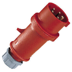 Mennekes 13A - Straight - Male - 400 V - Red - IP44 - 1 pc(s)