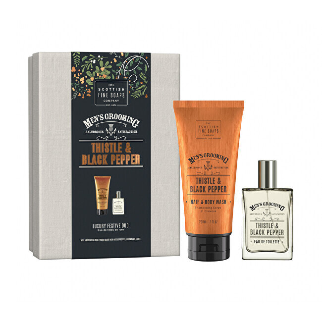 Full Size Gifting (200ml Hair & Body Wash & 50ml EDT) MEN'S GROOMING - Thistle & Black Pepper