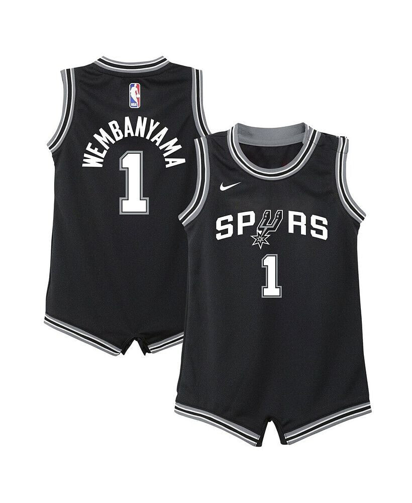 Nike infant Boys and Girls Victor Wembanyama Black San Antonio Spurs Swingman Player Jersey - Icon Edition