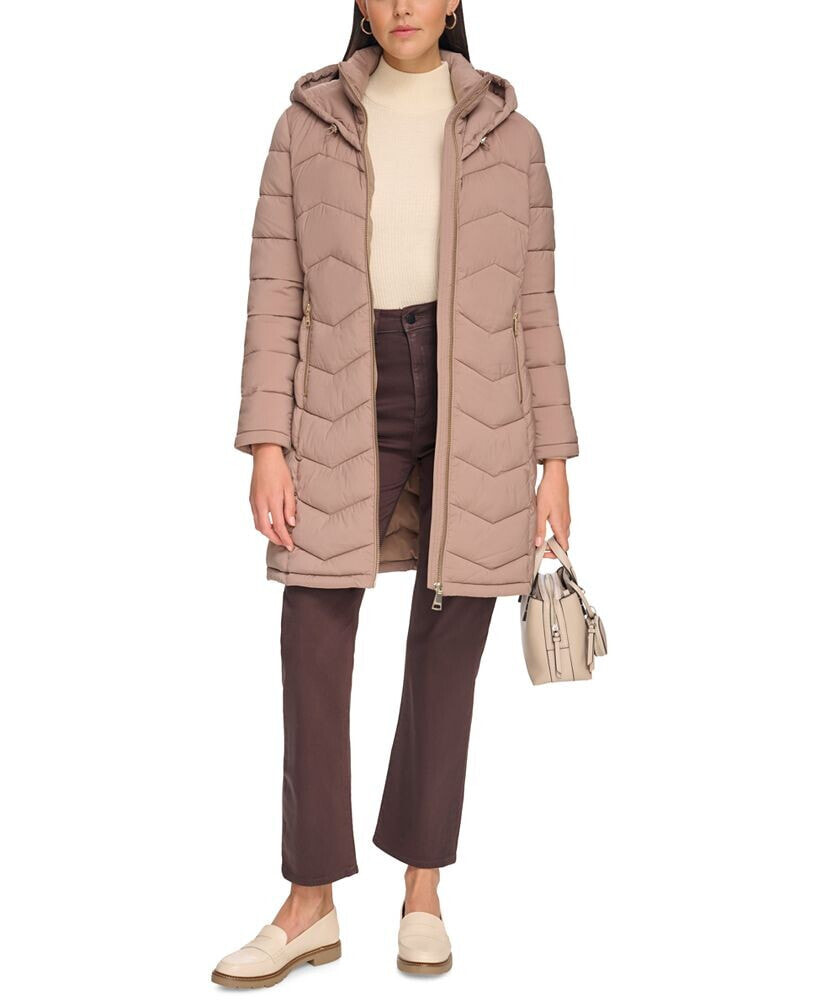 Calvin Klein women's Hooded Packable Puffer Coat