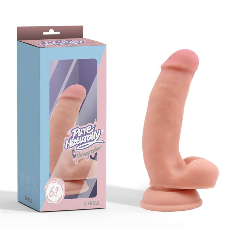 Фаллоимитатор CHISA Pornographer Liquid Silicone Dual-Density Realistic Dildo 17.6 cm.