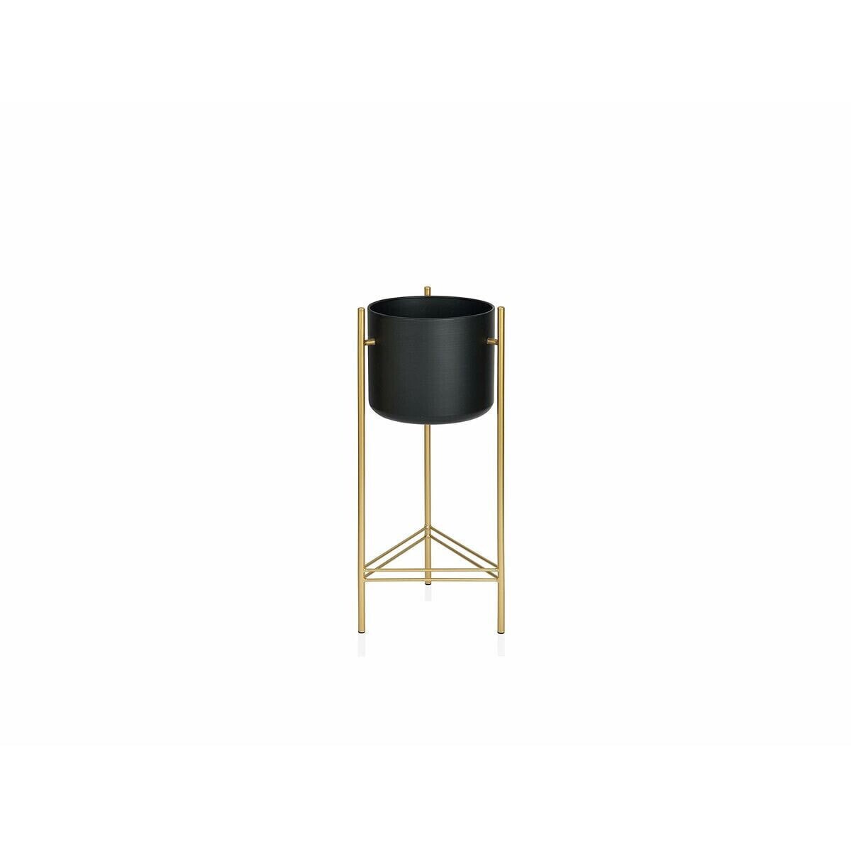 Planter with stand Alexandra House Living Black Golden Metal 27 x 65 x 27 cm