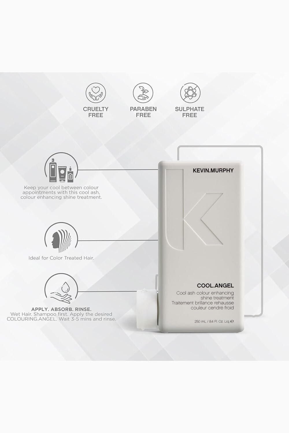 Kevin Murphy Cool Angel Hair Treatment 250ml Kevin Murphy Объем: 250 мл  купить от 6038 рублей в интернет-магазине MALL | Маски и сыворотки для волос  Kevin Murphy