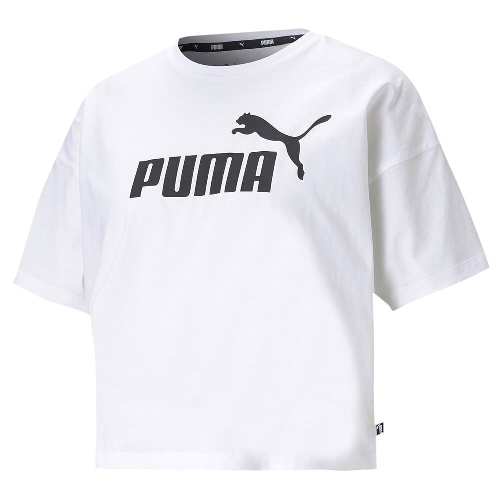 PUMA Essential Crop Logo Short Sleeve T-Shirt