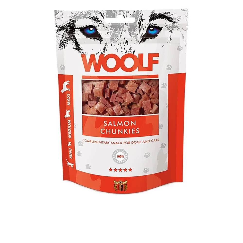 WOOLF Salmon Chunkies dog treat 100g