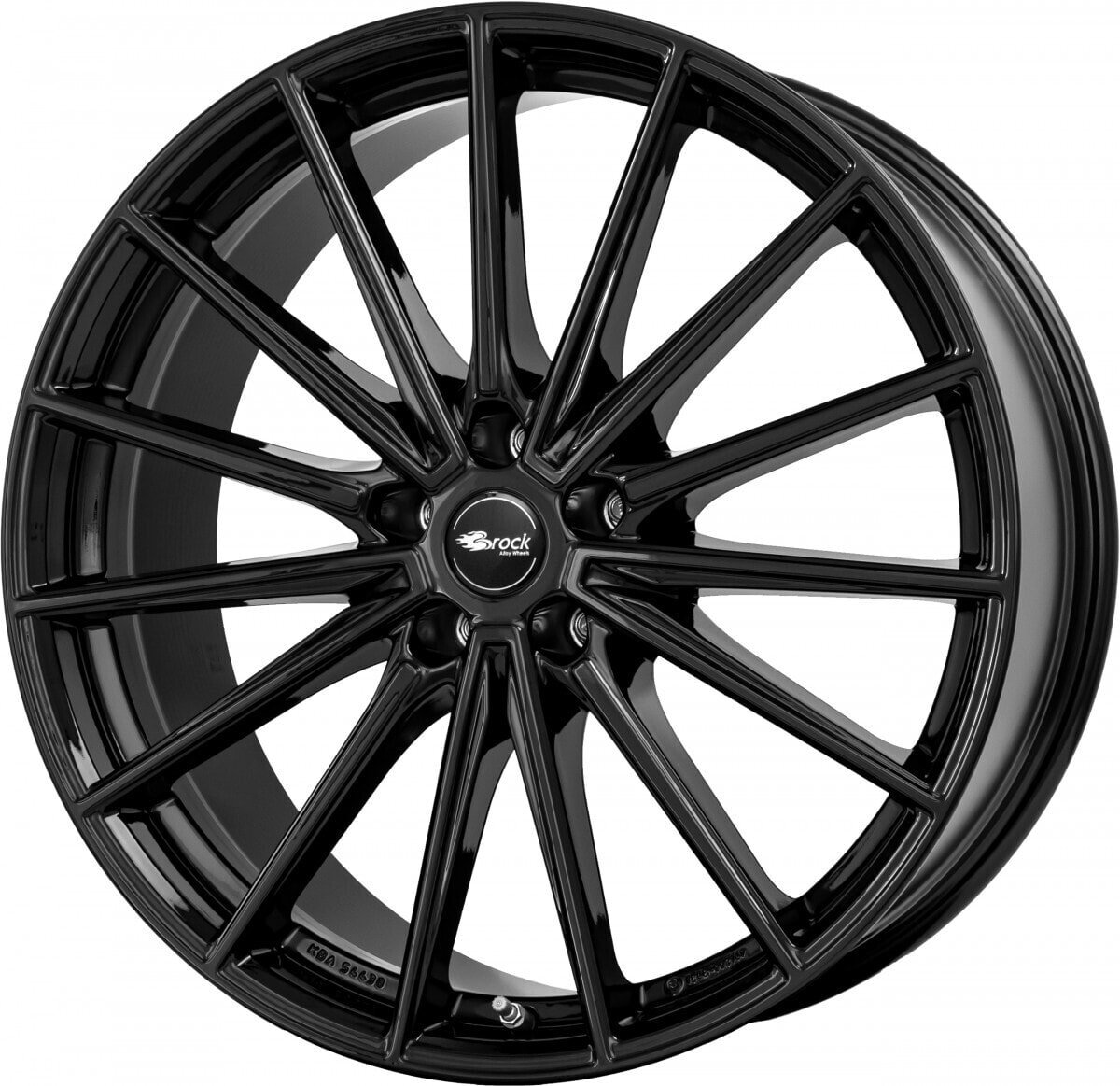 Колесный диск литой Brock B43 schwarz glanz 8x19 ET46 - LK5/112 ML66.55