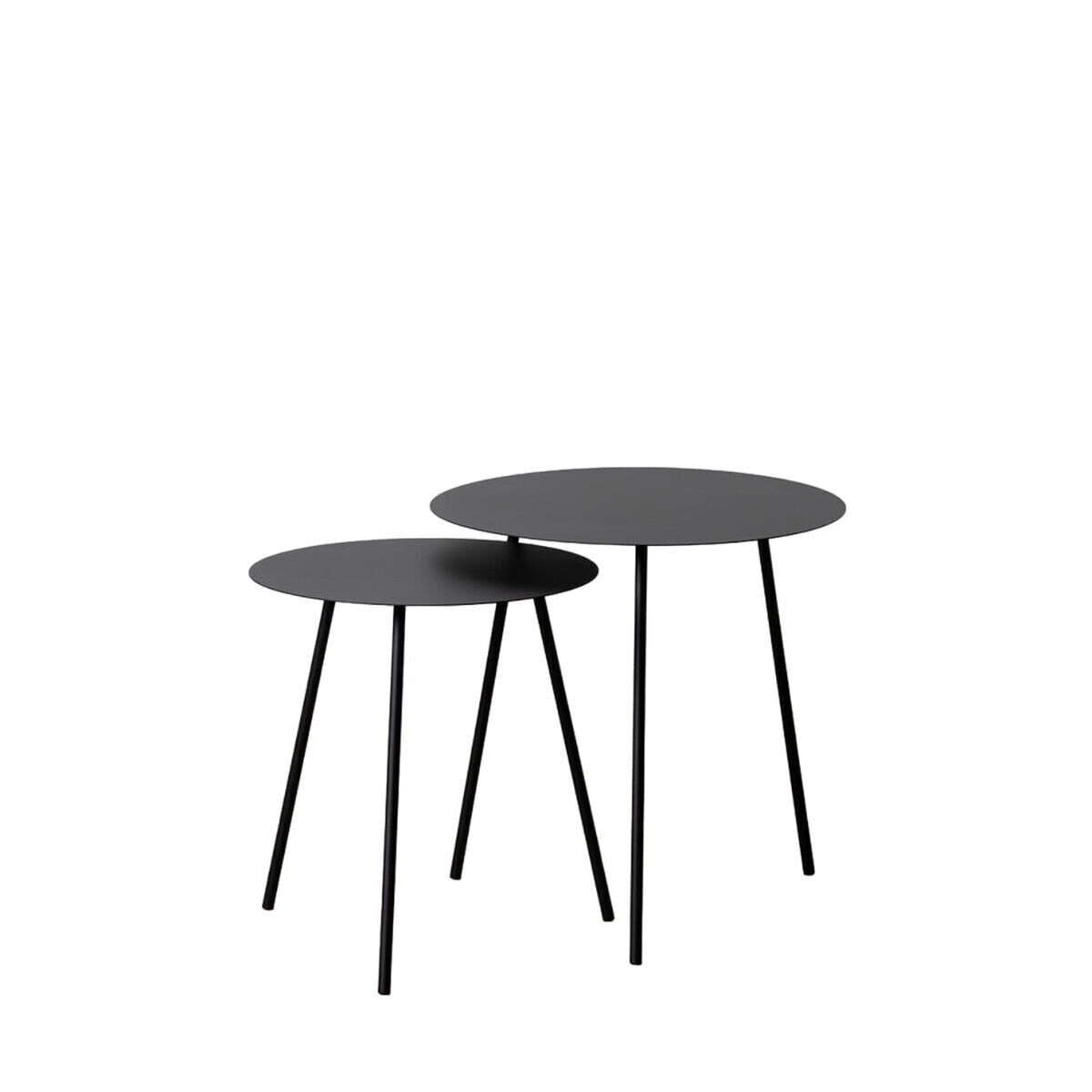 Set of 2 tables Black Iron 55 x 55 x 54 cm (2 Units)