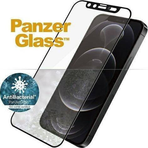 PanzerGlass Tempered Glass for iPhone 12/12 Pro Case Friendly CamSlider Antibakteriell Black