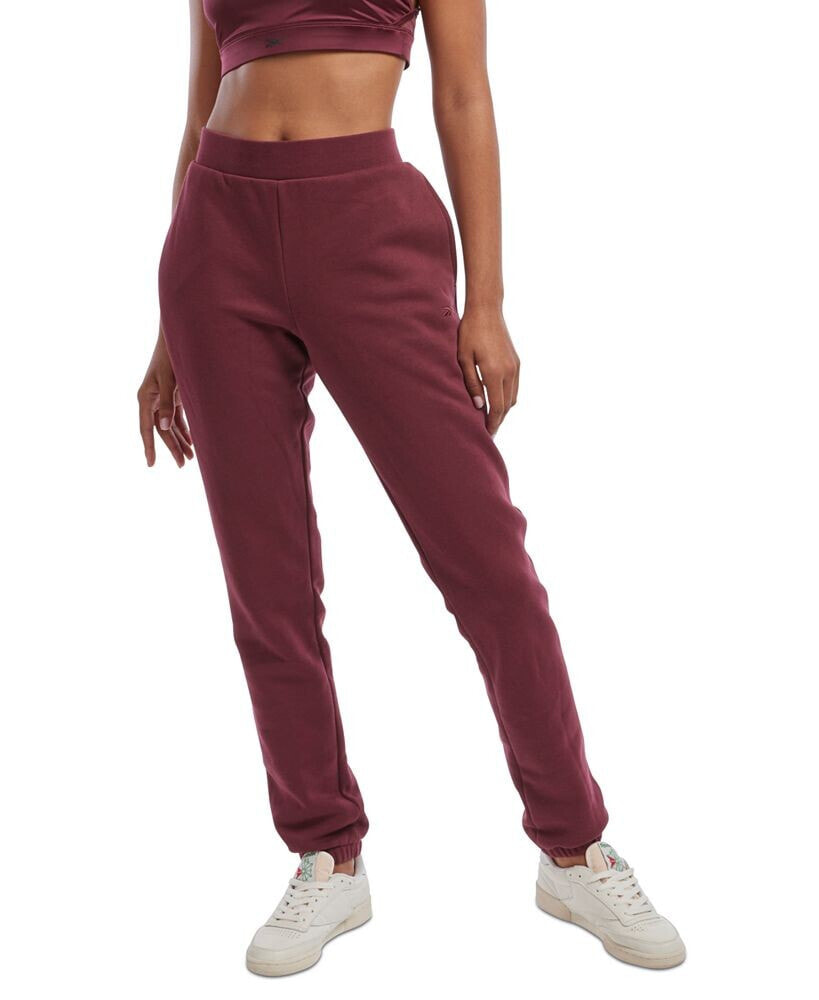 Reebok Women's Lux Fleece Mid-Rise Pull-On Jogger Sweatpants