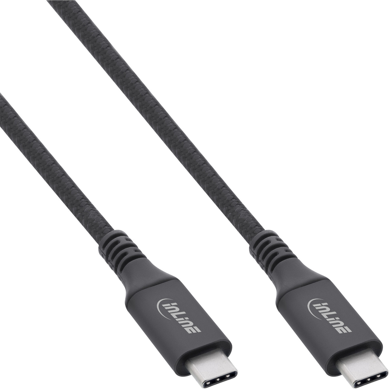 Компьютерный разъем или переходник Inline USB4 cable, USB Type-C male/male, black, 0.5m, 0.5 m, USB C, USB C, USB4 Gen 3x2, 40000 Mbit/s, Black