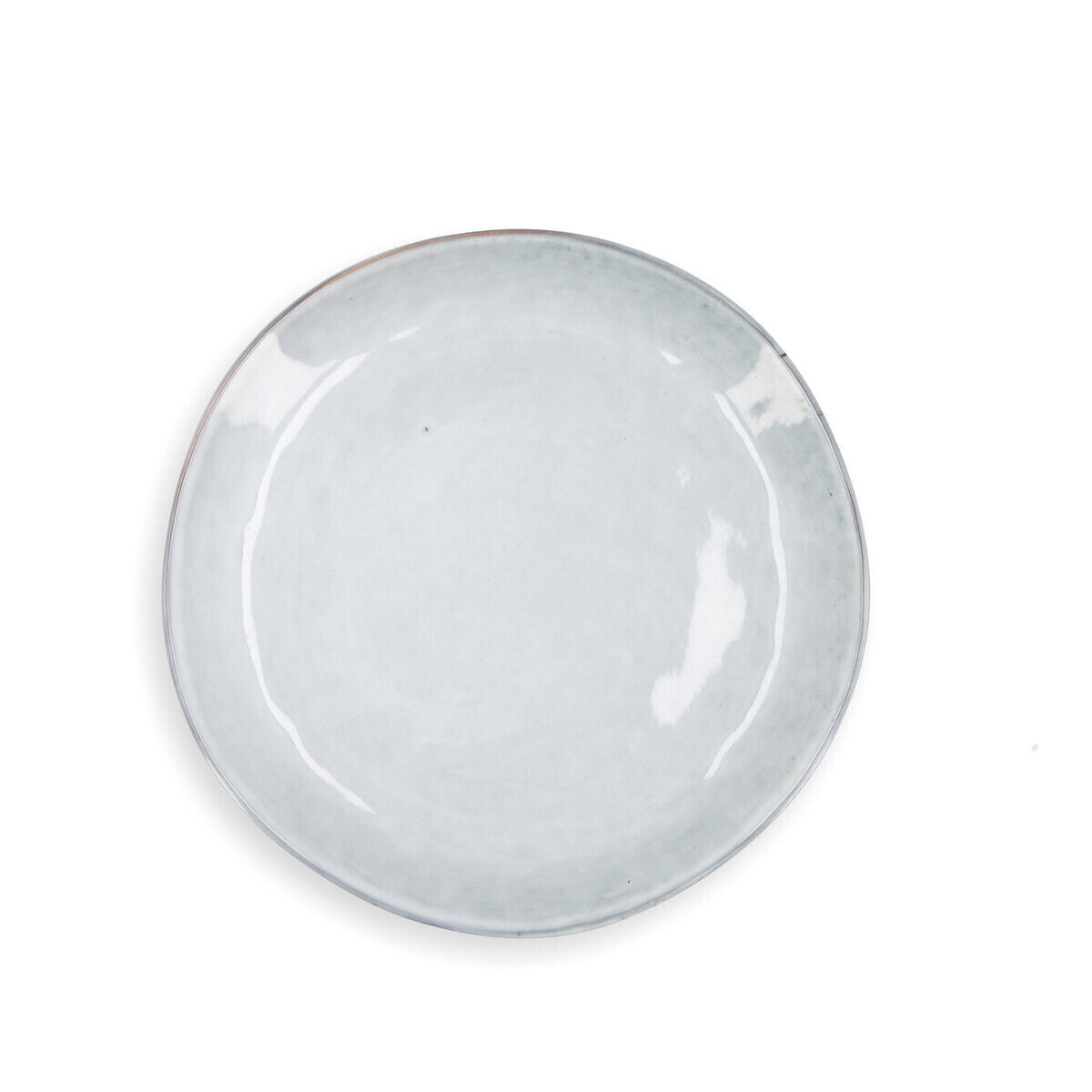 Flat Plate Quid Boreal Blue Ceramic 27 cm (4 Units)