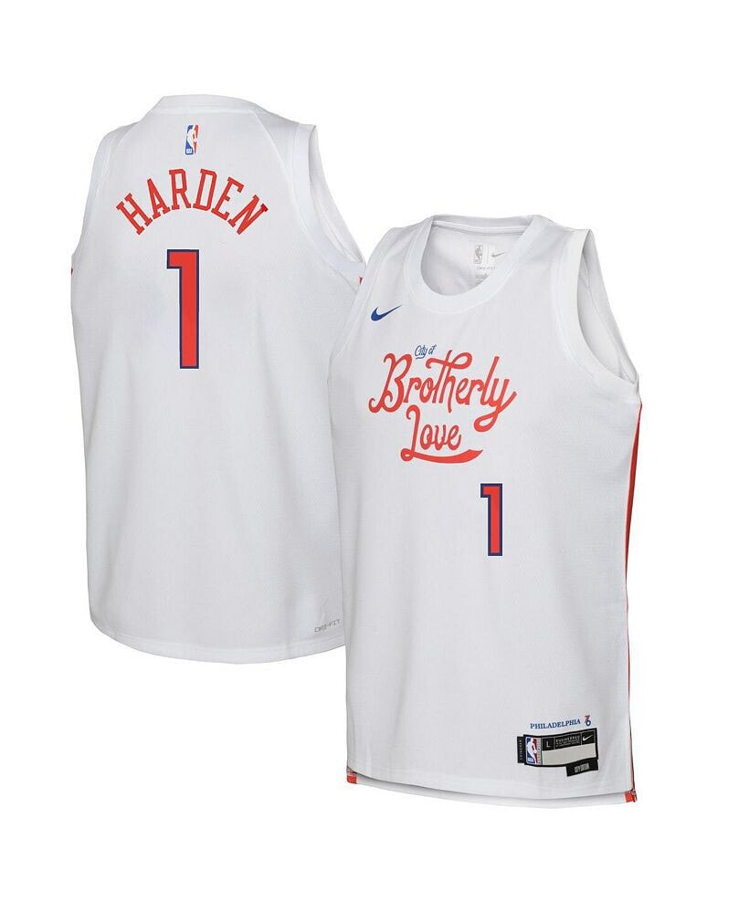 Nike big Boys James Harden White Philadelphia 76ers 2022/23 Swingman Jersey - City Edition