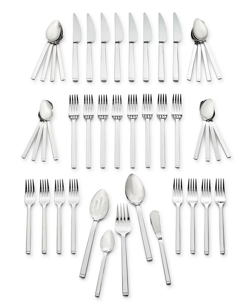 J.A. Henckels zwilling Squared 45-PC 18/10 Stainless Steel Flatware Set, Service for 8
