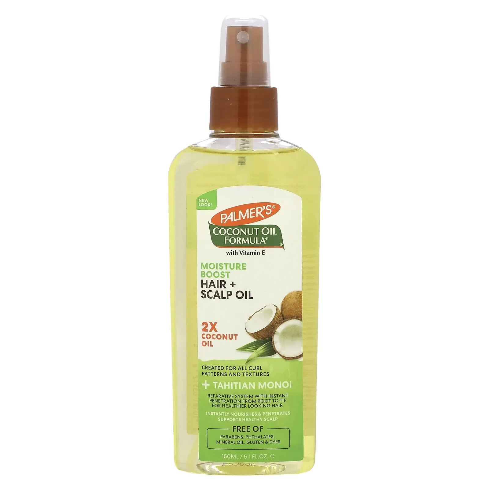Palmers Coconut Oil Formula Moisture Boost Hair + Scalp Oil Увлажняющее масло для волос и кожи головы с кокосовым маслом и витамином Е 150 мл