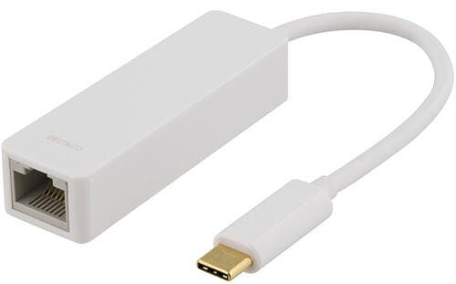 Deltaco USBC-GIGA1 - Wired - USB Type-C - Ethernet - White