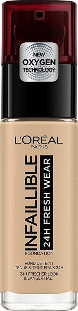 L'Oreal Paris Infallible 24h Fresh Wear Foundation No. 120 Vanilla Стойкий увлажняющий тональный крем с естественным финишем 30 мл