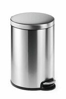 Durable Pedal bin stainless steel 20L round - 20 L - Round - Stainless steel - Stainless steel - Pedal - Stainless steel