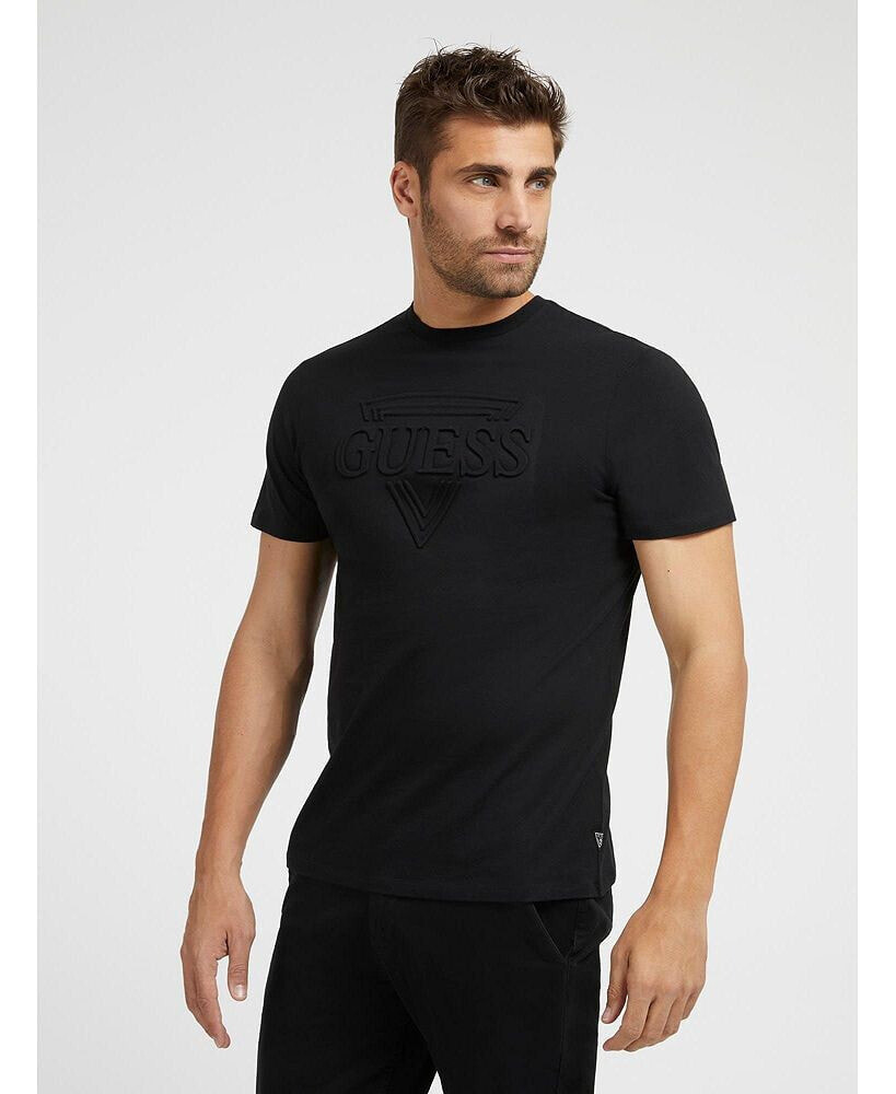 GUESS men's Embossed GUESS Short Sleeve T-shirt