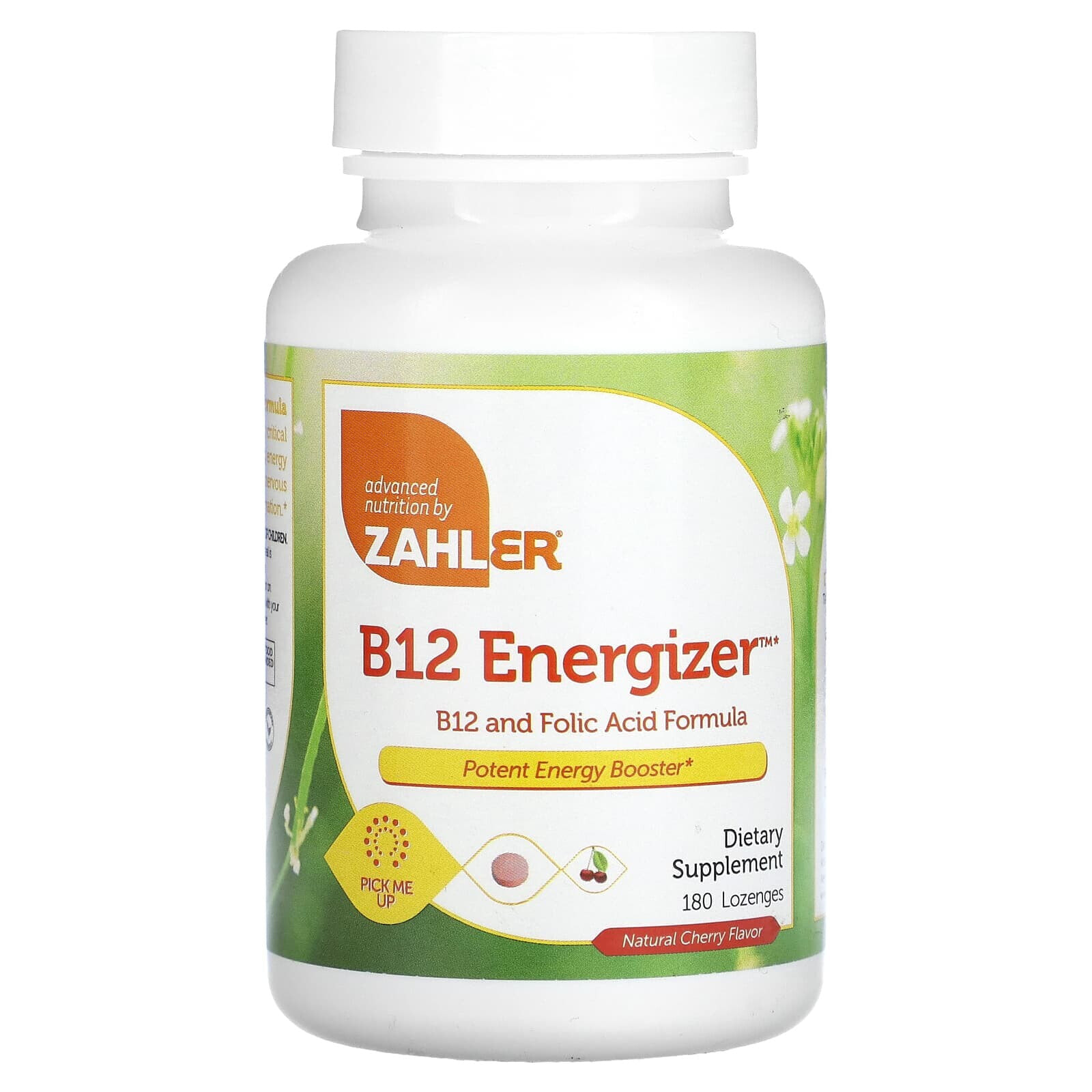 B12 Energizer, B12 and Folic Acid Formula, Natural Cherry, 180 Lozenges