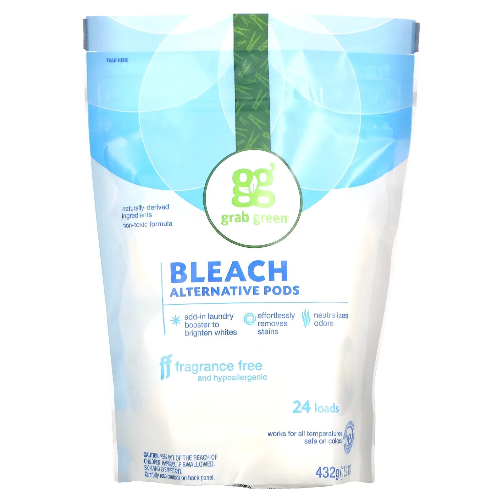 Grab Green, Отбеливатель Bleach Alternative, без отдушки, 60 порций, 2 фунта 4 унции (1080 г)