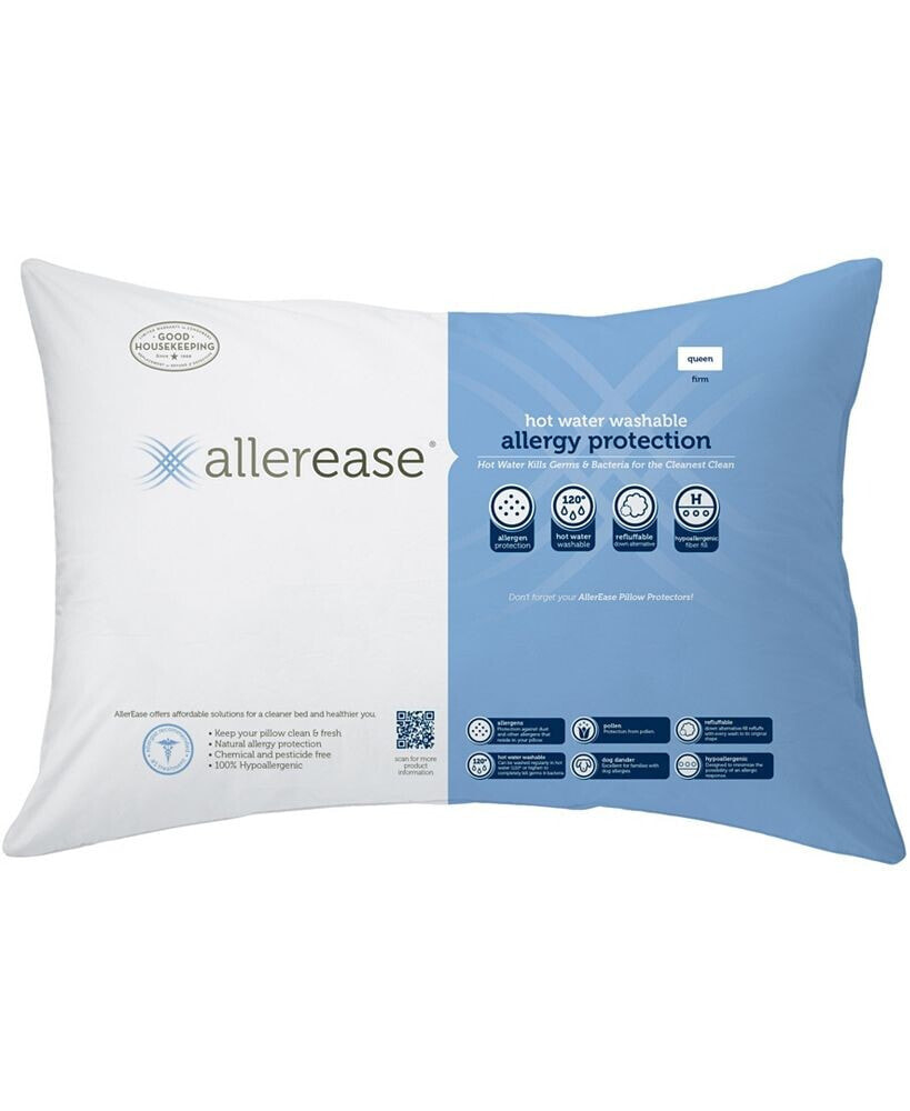 AllerEase hot Water Wash Firm Density Pillow, Queen