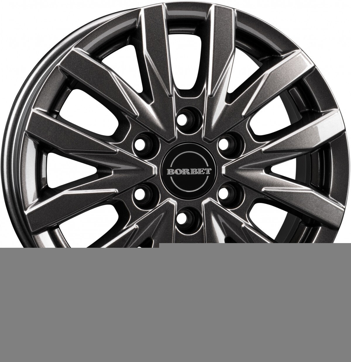 Колесный диск литой Borbet CW6 mistral anthracite glossy 6.5x16 ET54 - LK6/130 ML84.1