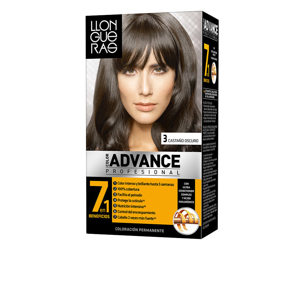 Llongueras Color Advance Permanent Hair Color No.3 Dark Brown Перманентная краска для волос, оттенок темно-коричневый