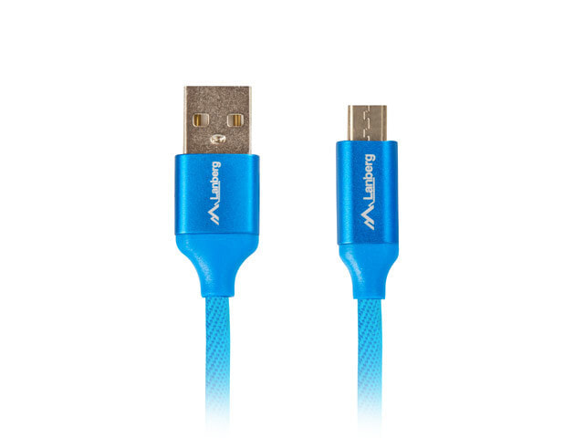 Lanberg CA-USBM-20CU-0010-BL USB кабель 1 m 2.0 Micro-USB A USB A Синий