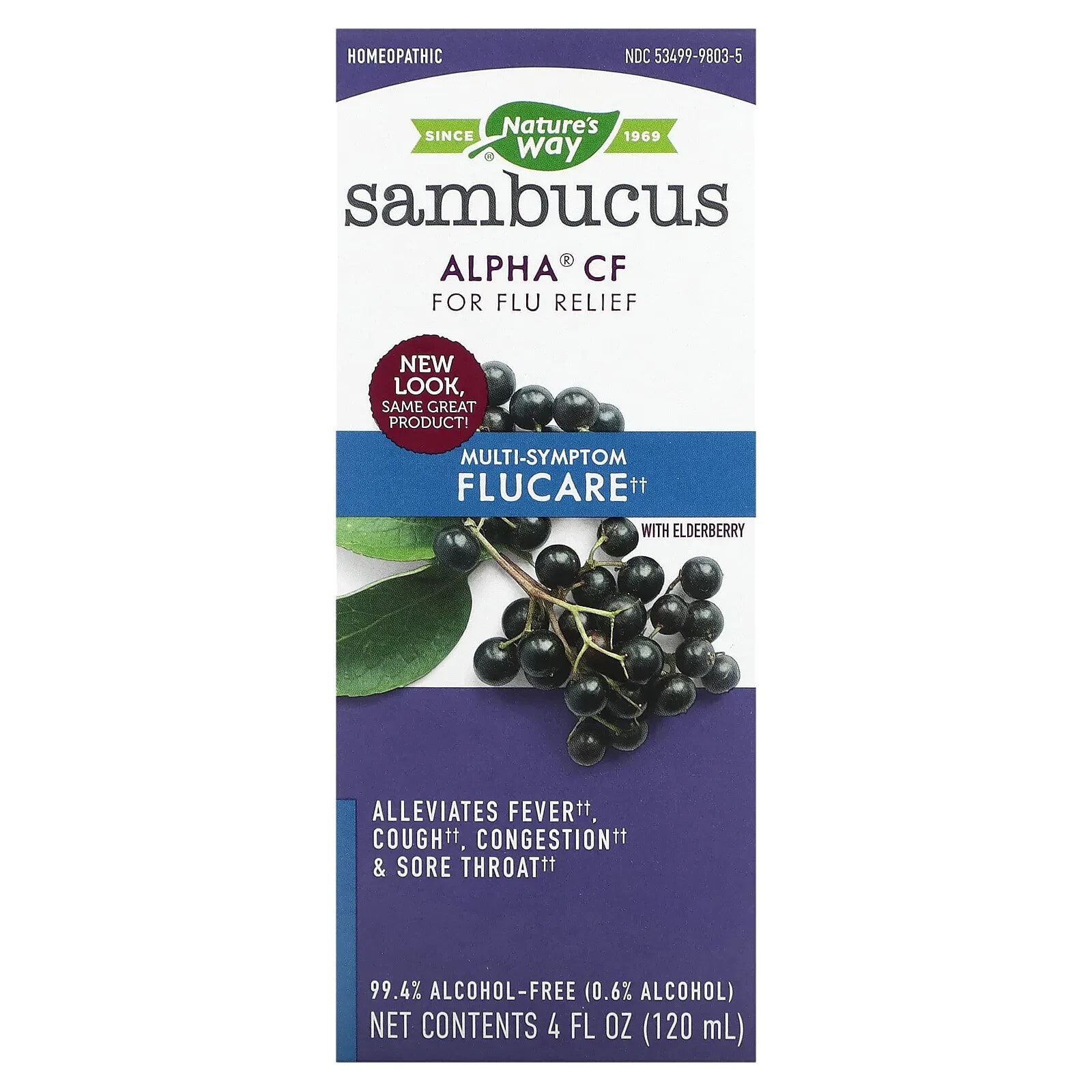 Sambucus, Alpha CF, Multi-Symptom Flucare, With Elderberry, 4 fl oz (120 ml)