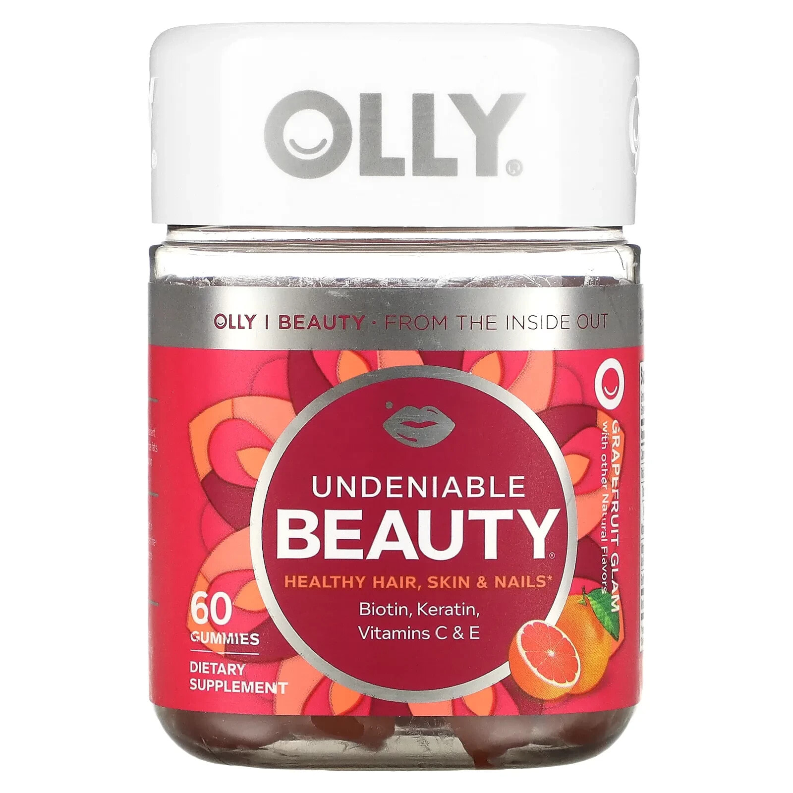 OLLY, Undeniable Beauty, грейпфрутовый гламур, 60 жевательных таблеток