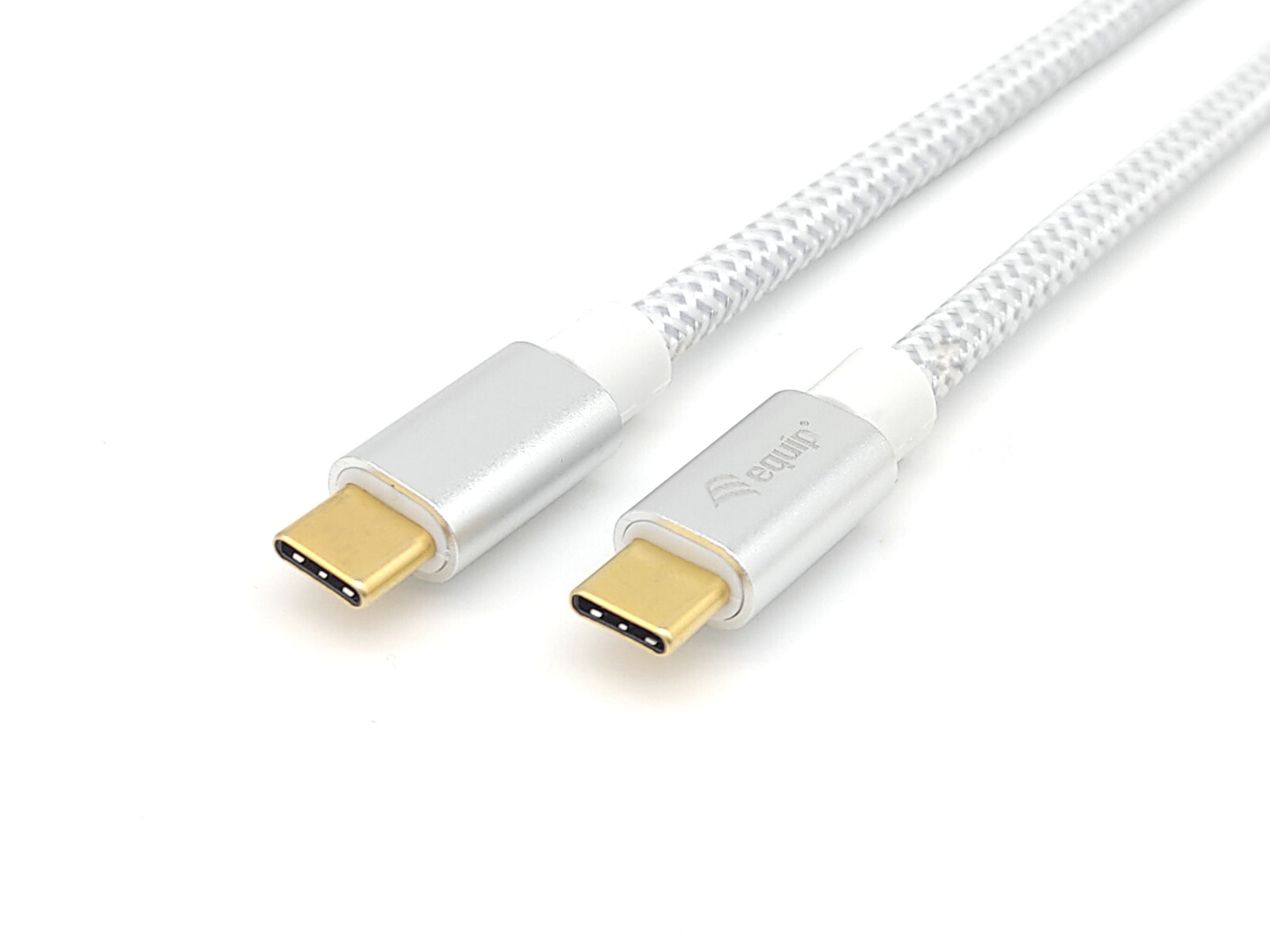 Equip 128355 USB кабель 0,5 m USB 3.2 Gen 2 (3.1 Gen 2) USB C Серебристый, Белый