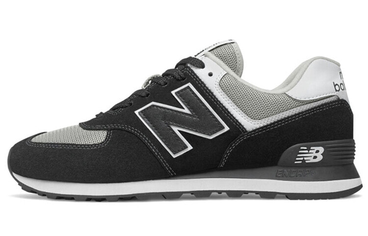 New Balance NB 574 低帮 跑步鞋 男女同款 白黑色 / Кроссовки New Balance NB 574 ML574SSN