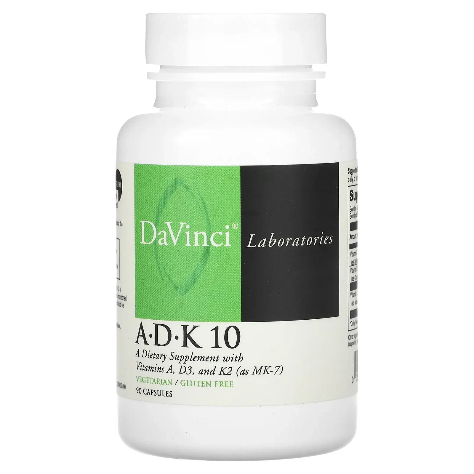 DaVinci Laboratories of Vermont, витамины A,·D и·K, 60 капсул