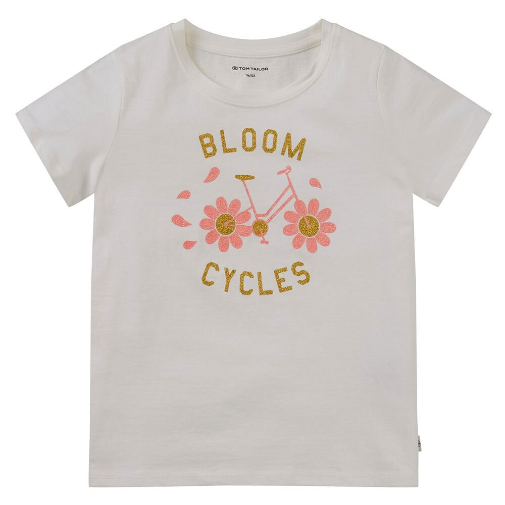 TOM TAILOR 1030772 Glitter Printed Short Sleeve T-Shirt