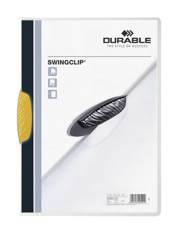 Durable Swingclip обложка с зажимом Желтый Полипропилен (ПП) 226004