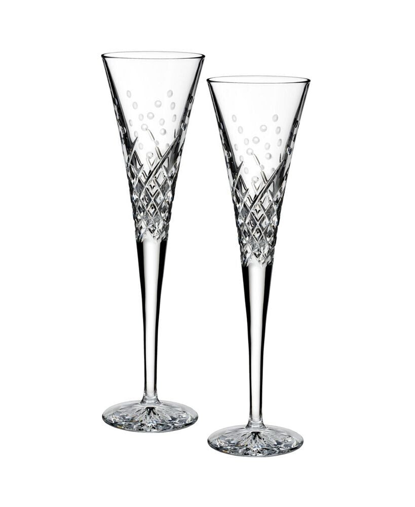 Waterford wishes Happy Celebrations Toasting Flute, Set of 2