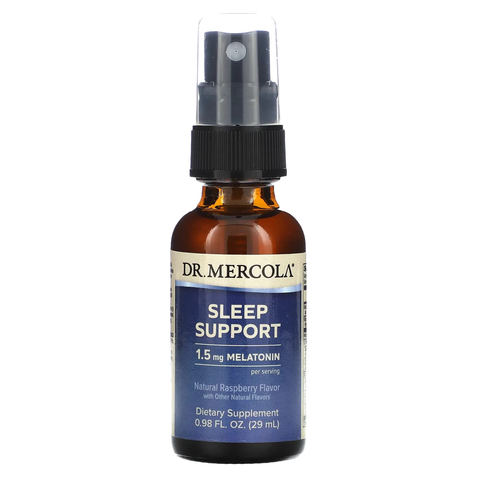 Sleep Support with Melatonin, Natural Raspberry, 0.98 fl oz (29 ml)