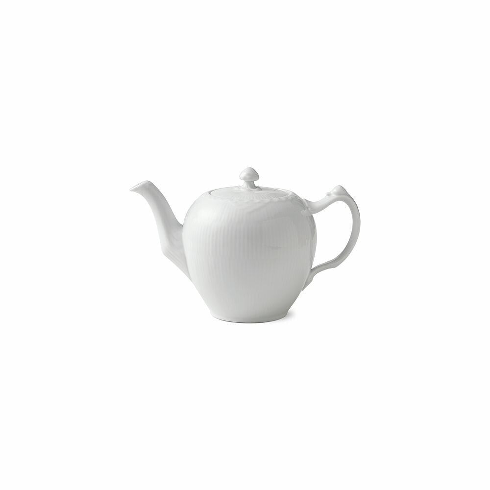 Royal Copenhagen white Fluted Half Lace Tea Pot