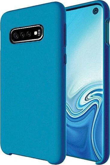 чехол силиконовый синий Samsung A41 A415