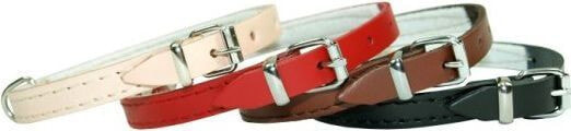 Dino Leather collar 12mm / 32cm red