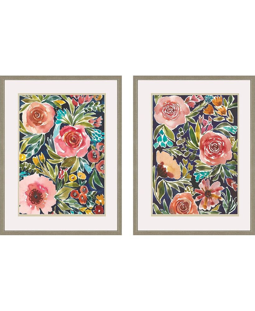 Paragon Picture Gallery flower Patch Framed Art, Set of 2