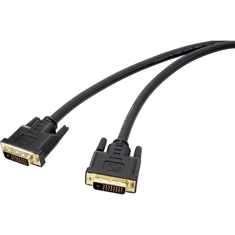 Компьютерный разъем или переходник Renkforce RF-4680662. Cable length: 7.5 m, Connector 1: DVI, Connector 2: DVI