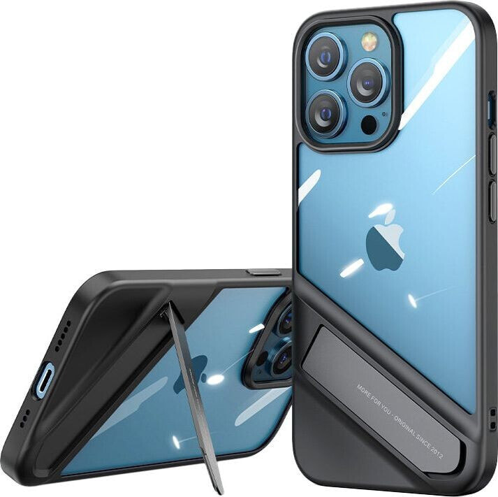 Ugreen Ugreen Fusion Kickstand Case sztywne etui z żelową ramką i podstawką do iPhone 13 Pro Max czarny (90154)