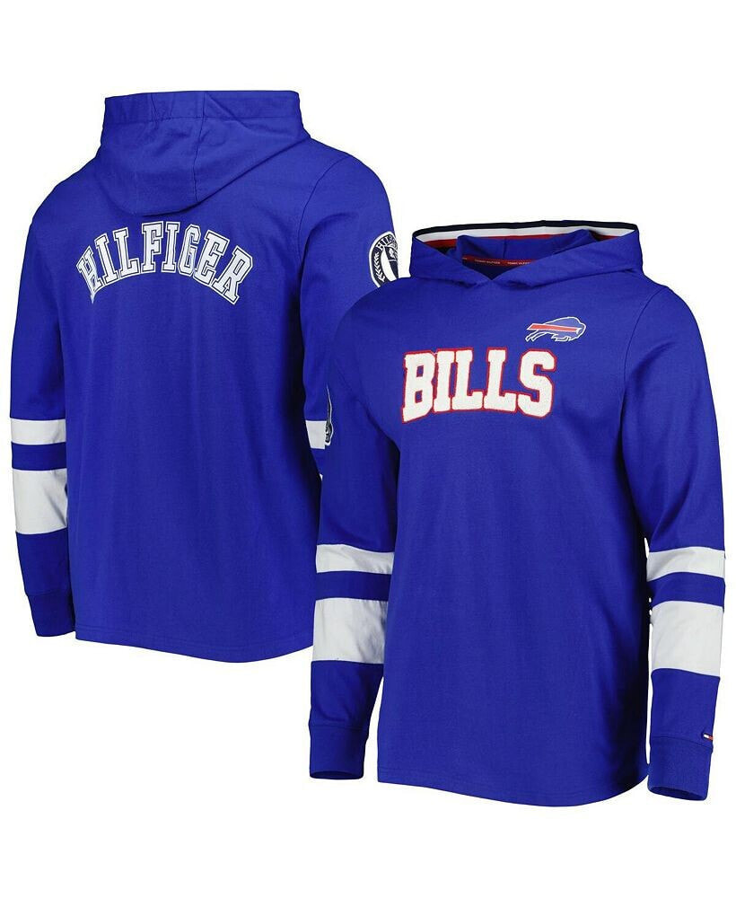 Tommy Hilfiger men's Royal, White Buffalo Bills Alex Long Sleeve Hoodie T-shirt